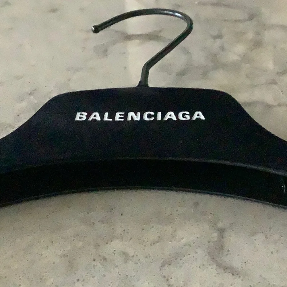 BALENCIAGA Black velvet/ suede hanger
